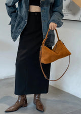 Luxury Suede Boston Tote