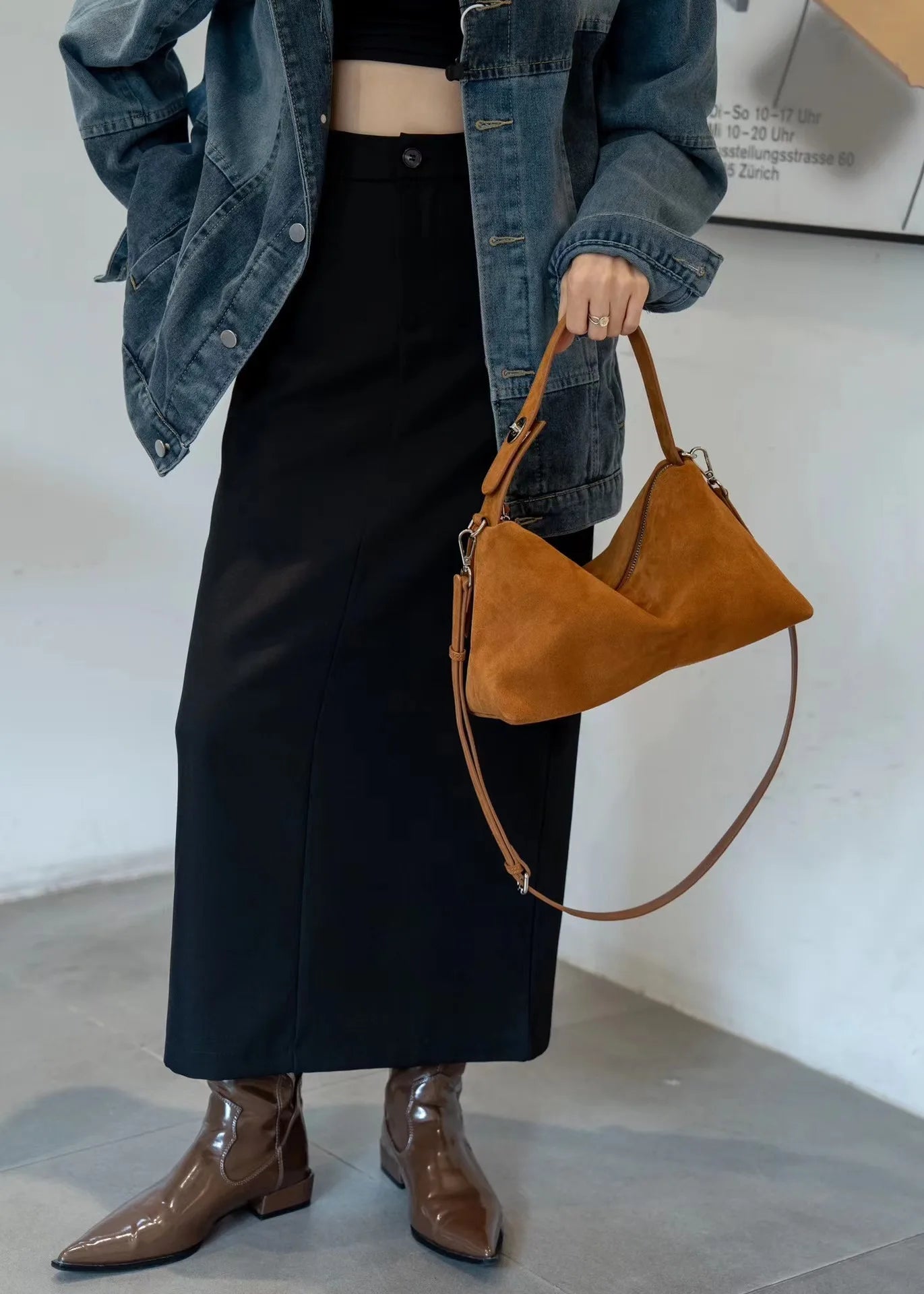 Luxury Suede Boston Tote