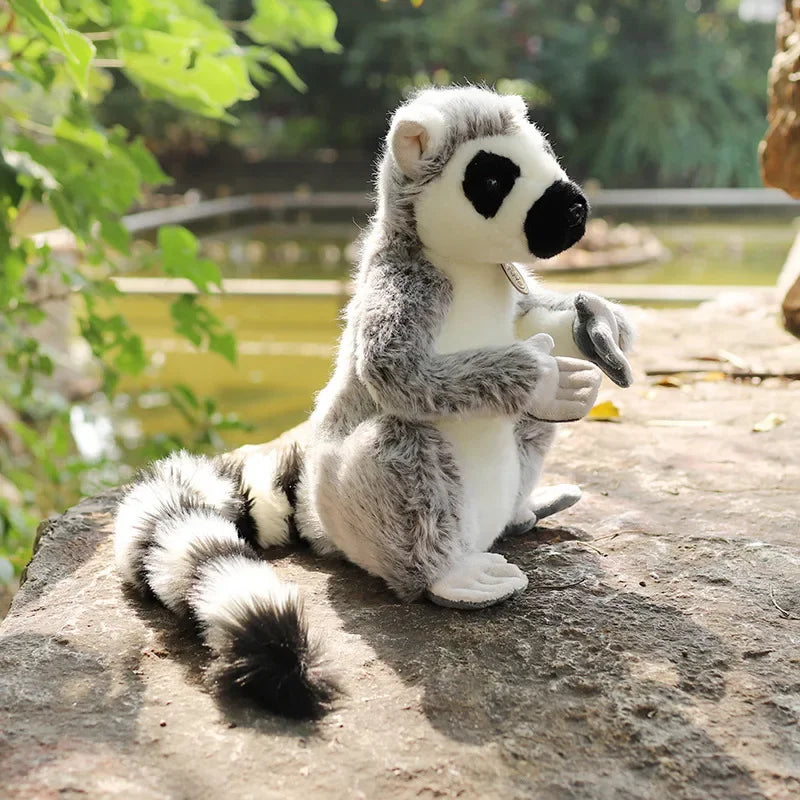28cm Wild Lemur Plush Toy – Lifelike Stuffed Animal