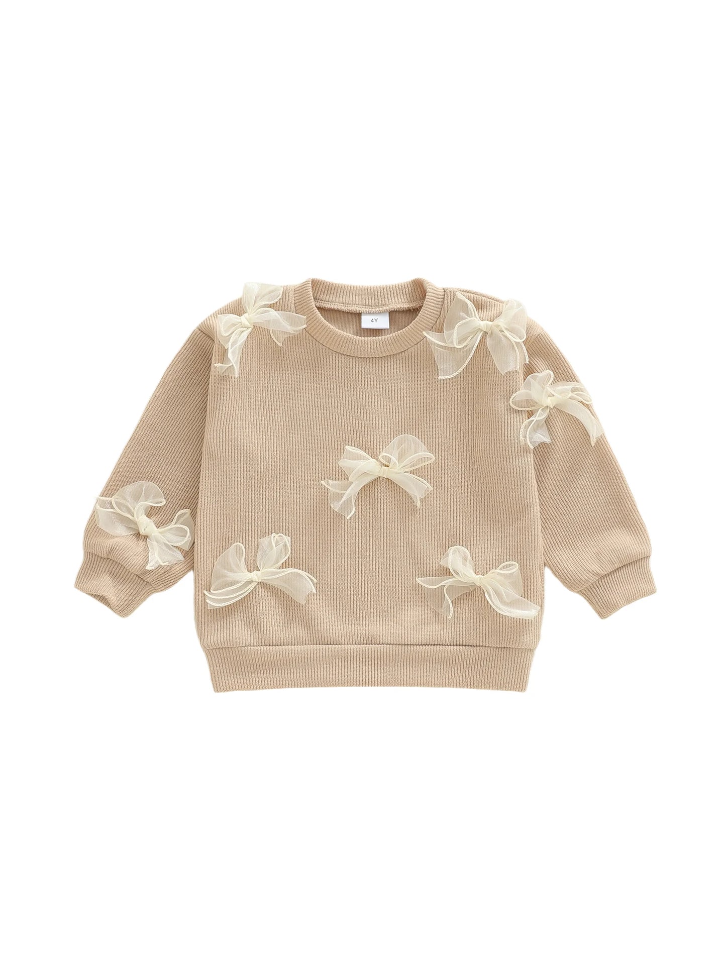 Girl’s 3D Tulle Bow Sweatshirt