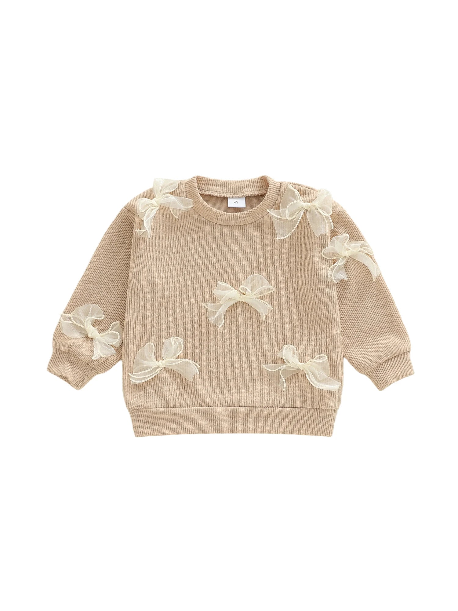 Girl’s 3D Tulle Bow Sweatshirt
