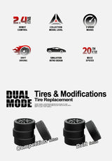 RC Drift Car 1:24 Remote Control Car for Adult 20KM/H 4WD High Speed RC Cars with LED Lights Extra Drifting Tires Vehicle Toy