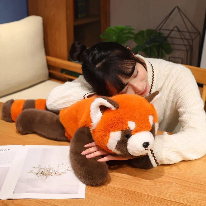Plush Animal Cuddle Pillow – Raccoon, Fox & Red Panda