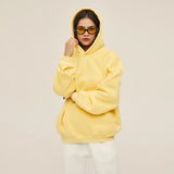 Cotton Baggy Fleece Hoodies for Men Solid Color Plush Pullovers Oversized Hooded Sweatshirt Autumn Winter Thick Clothes Unisex
