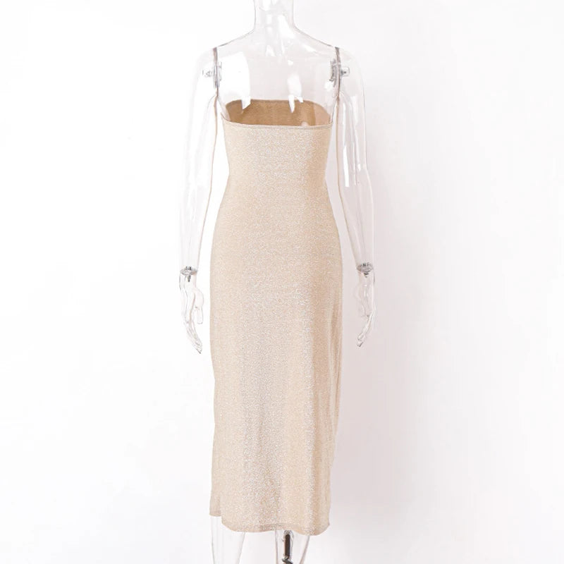 Elegant Sequined Patchwork Party Dress