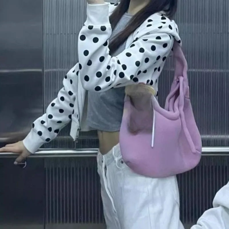 Women's Polka Dot Zip-Up Hoodie