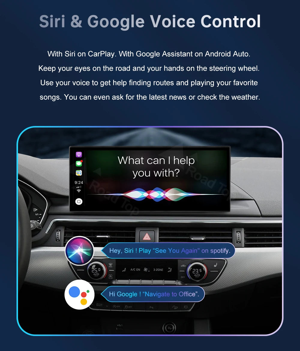 12.3" Audi A4/A5/S4/S5 Multimedia Touch Screen – Wireless CarPlay & Android Auto