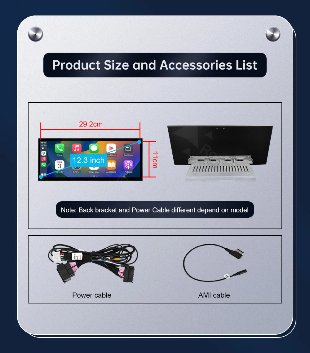 Road Top 12.3" Touchscreen Display for Audi A3 2014–2019 LHD