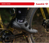 Santic Cycling Shoes Men's Mountain Carbon Fiber Lock Shoes Bicycle Riding Equipment Grade 14 Lightweight TMS24050