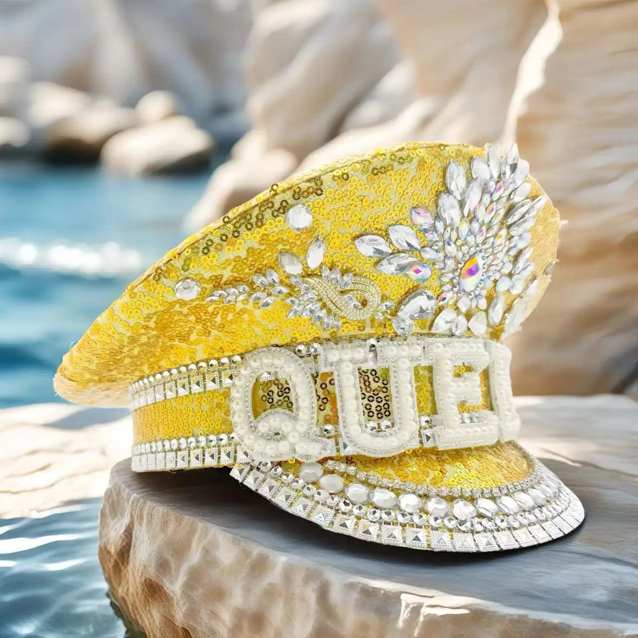 Rhinestone Captain Hat | Festival & Masquerade Cap