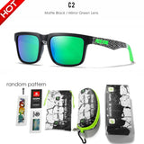 KDEAM All Black Men's Sunglasses Polarized And UV400 Protection Lens Driving Fishing Glasses Mirror With Complete Package