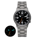 BERNY Full Titanium Watches for Men Super Luminous Sapphire Sports Field Quartz Men's Watch VH31 Wristwatch 5ATM Easy Read