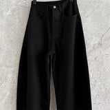 High-Waist Cotton Straight Jeans — Women's Slim Fit