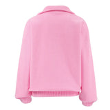 Women Autumn Winter Fleece Hoodies Elegant Stand Collar Zipper Loose Sweatshirt Elegant Solid Pullover Casual Top Streetwear