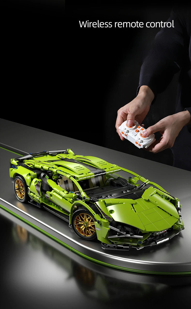 Technical racing car model RC building block sports car 1:14 DIY supercar bricks Educational toys Children and adults gifts