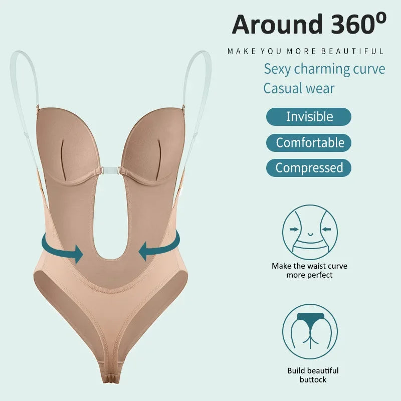 Deep V-Neck Body Shaper