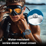 TRITON Men's Solar Dive Watch with Ceramic Bezel