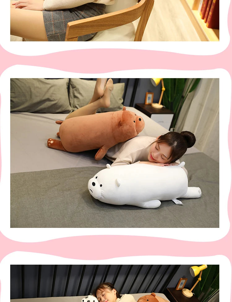 We Bare Bears Plush Trio – Grizzly, Panda & Ice Bear