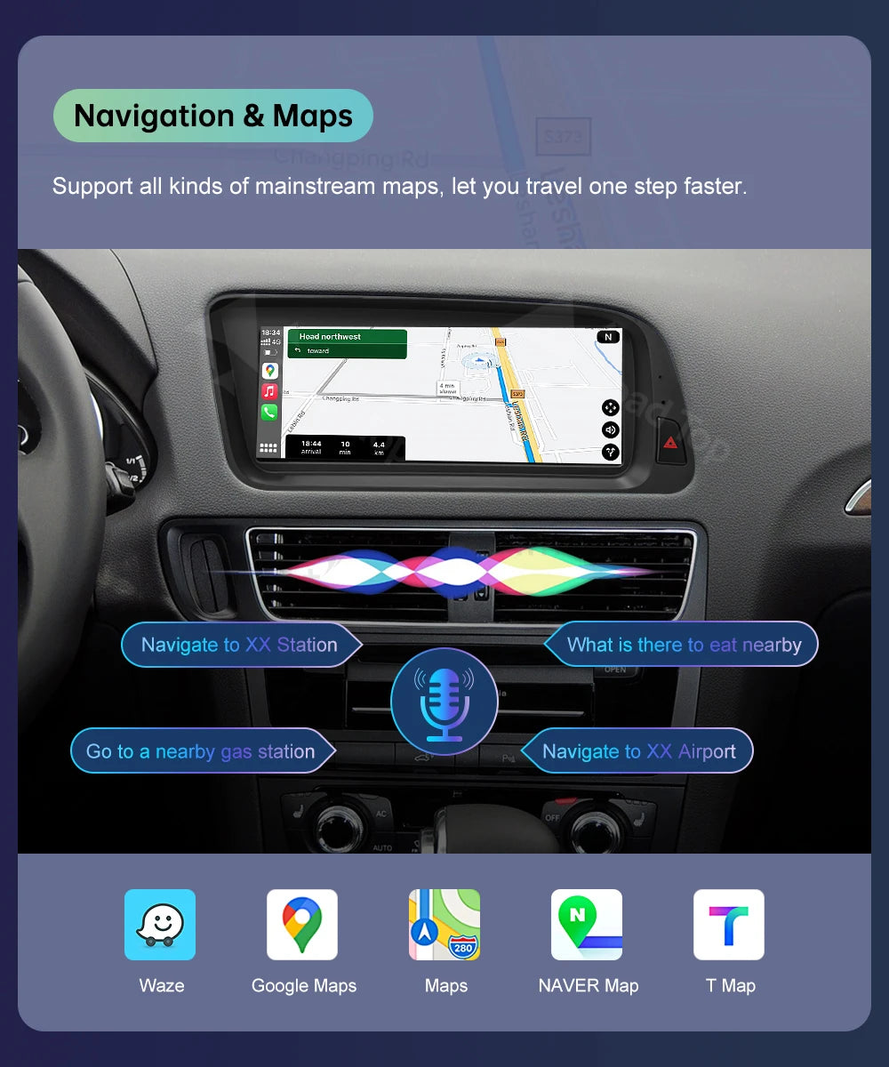 Audi Q5 2009–2017 CarPlay & Android Auto Touchscreen