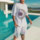 USA-Made Men’s Summer Demon OX Smiling Face 2-Piece Short Set