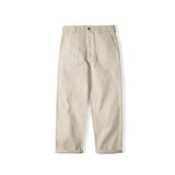 Maden Vintage 11.2oz White Cottonseed Hull Jeans Casual Loose Fit Straight Trousers for Men's Spring and Fall Chino Cargo Pants