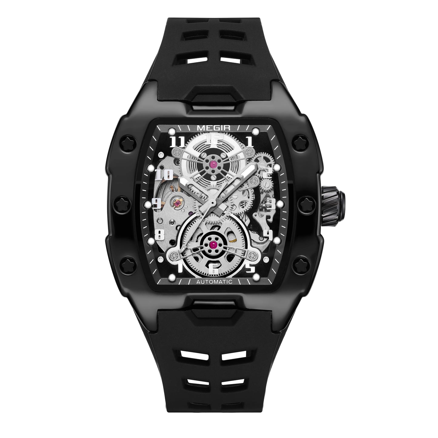 MEGIR Luxury Mechanical Skeleton Watch