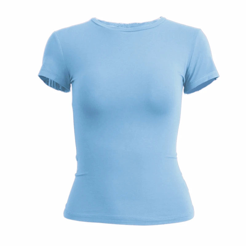 Y2K Slim-Fit Knitted Tee