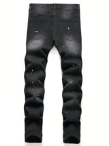 Men's Y2K Slim Fit Stretch Denim Jeans | Hip Hop Style