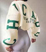 Women's Y2K Letter Print Relaxed Sweatshirt