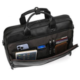 Men Briefcase Genuine Leather Laptop Bag 14 15.6" PC Doctor Lawyer Computer Bag Cowhide Male Briefcase Leather Men Business Bag