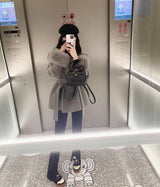Double-Sided Wool & Fox Fur Jacket