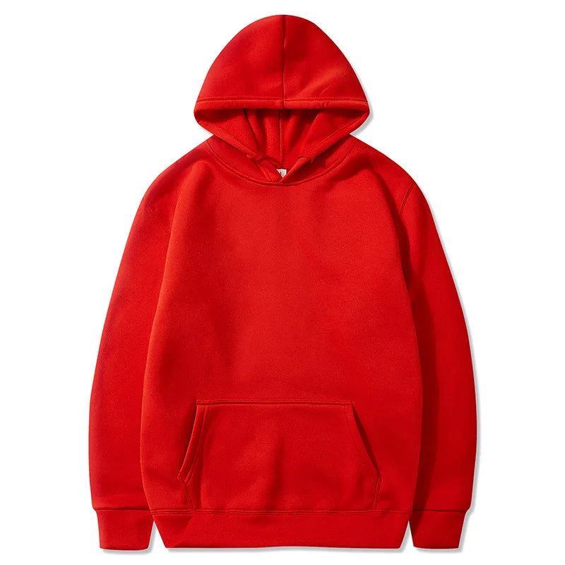 Men’s Classic Solid Color Pullover Hoodie