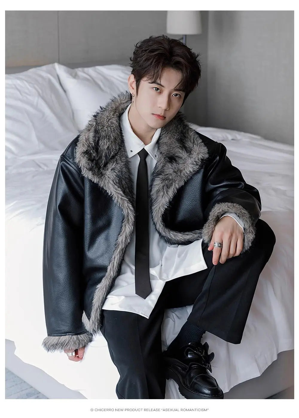 Men's Hooded Faux Fur Winter Jacket