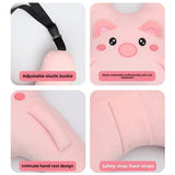 Kids Car Neck Pillow with Seat Belt Safety Sleep Aid Prevent Leaning Head Back Seat Sleeping Comfort During Long Distance Trave