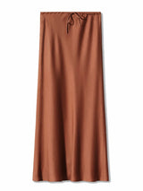 Women's Satin Maxi Skirt – Elegant Ankle-Length