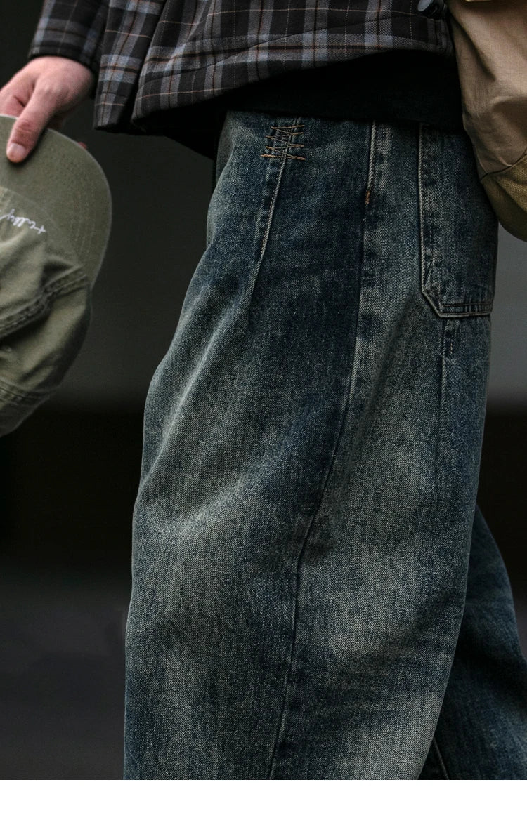 Men's Loose Fit Denim Cargo Jeans