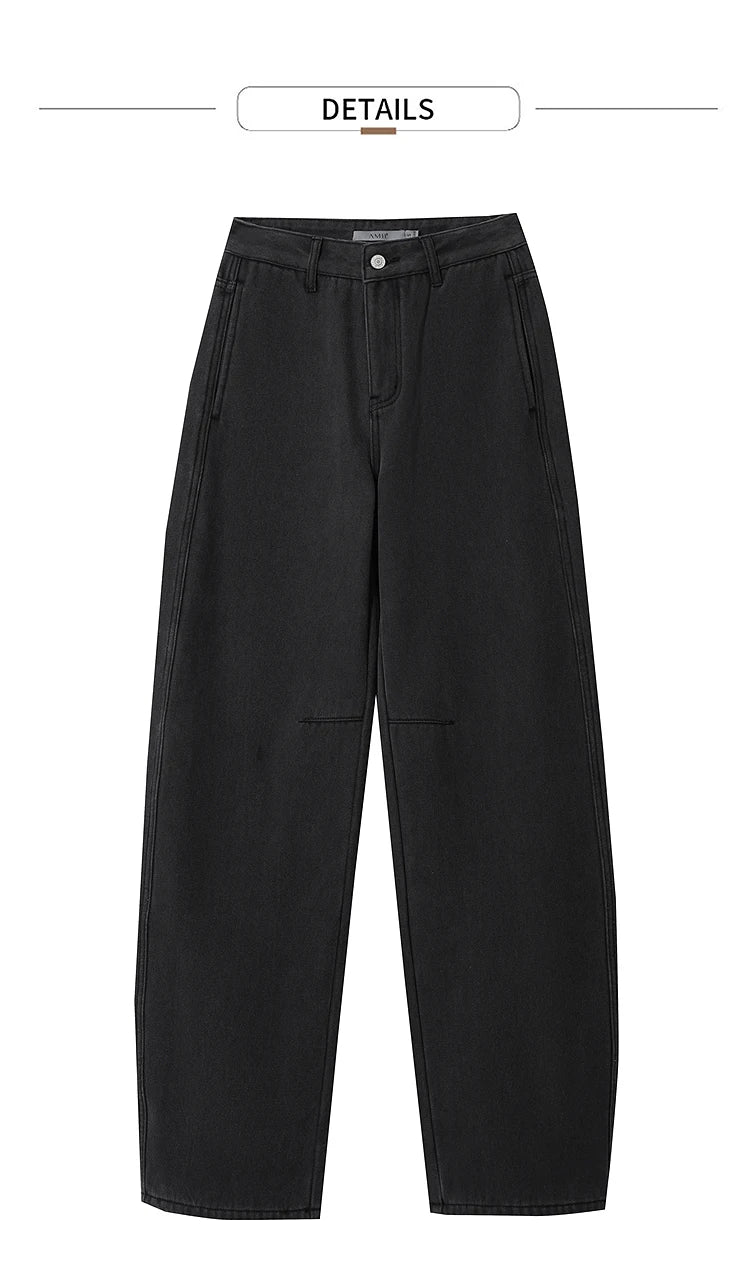 AMII Wide-Leg Warm Jeans – Winter 2025 | Women's