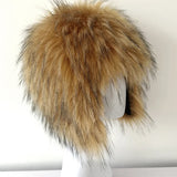 Fluffy Faux Fox Fur Trapper Hat Women pilot Hat Bomber hat men ski cap winter hat thickened warm шапка ушанка Beanies Bonnet