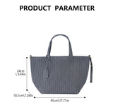 CH Woven Tote Bag – Vintage Style, Large Capacity