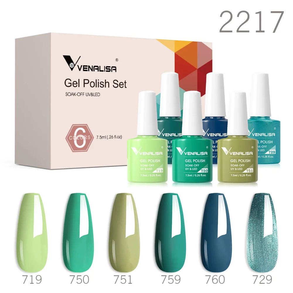 VENALISA 6-Piece Winter Gel Polish Set – HEMA & TPO Free