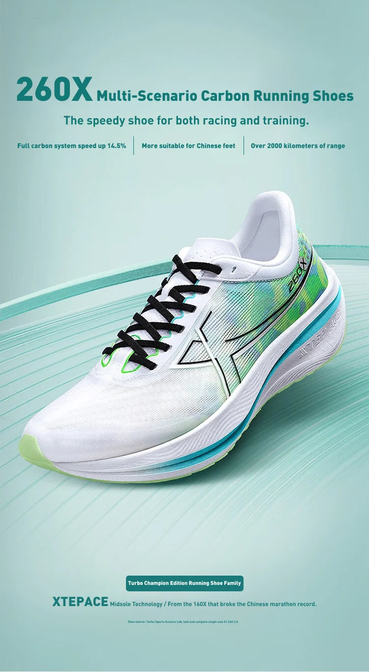 Xtep 260X Running Shoes For Men  Spring Lightweight Men's Sports Shoes Sweat-Absorbing Outdoor Cushion Sneakers 976119110053