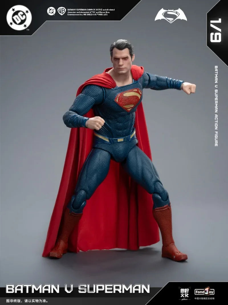 In Stock Fondjoy Batman VS Superman 1:9 Scale Action Figure Set DC Comics Movie Authentic Interchangeable Heads Boys Gifts Model