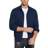 Men’s Stand-Collar Full-Zip Knit Jacket