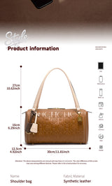 Fashion Classic Women's Boston Bag Autumn Winter New Collection 2025 Letter Design Shoulder Bag Texture Shoulder Bag