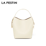 LA FESTIN Original Brand Genuine Leather Ladies Handbag Shoulder Crossbody Bag Portable Bucket Bag Female Bags Women's Bag