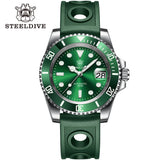 STEELDIVE SD1953 41MM Classic Water Ghost Calendar Magnifier NH35 Mechanical Movement BGW9 Super Luminous 30Bar Waterproof Watch