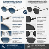Cat Eye Sunglasses | Gold Alloy Frame | UV400 Women