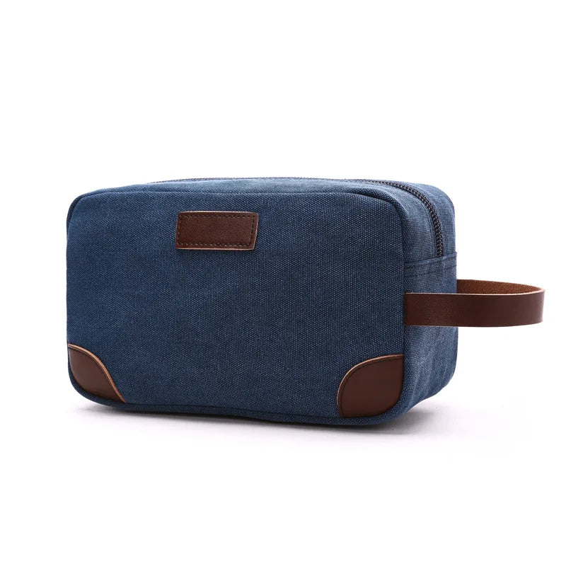 Men's Canvas Travel Wash Toiletry Bag Women Cosmetic Makeup Beauty Necessaries Bag Waterproof Dopp Kit Shaving Organizer Handbag