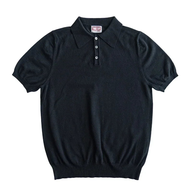 SauceZhan Knit Polo Shirt – Men's Cotton Summer Tee