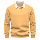 Men's Relaxed Polo Collar Sweater – Autumn Long Sleeve